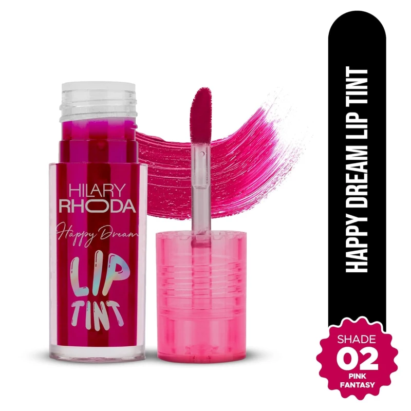 Hilary Rhoda Happy Dream Lip Tint | Hydrating Formula | Infused with Hyaluronic Acid | Cruelty-Free & Glossy Finish | Non-Sticky Formula - 3.7g (Pink Fantasy- Shade 02) thumbnail 2